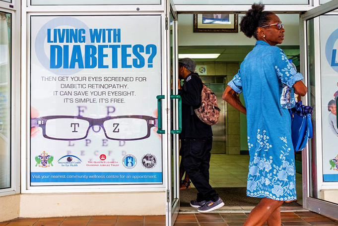 Poster of the Diabetic Rhynopathy campaign